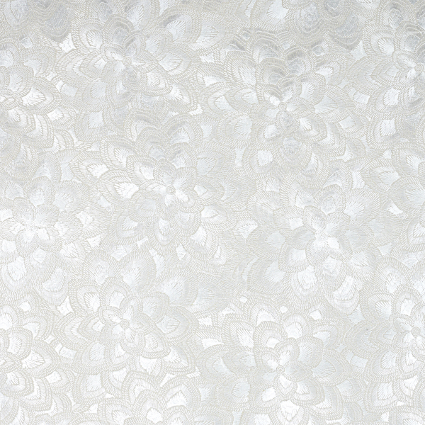 Lotus Embroidery - Pearl Fabrics | Schumacher